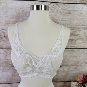 Victoria's Secret Dream Angels Lined Demi Lace Bra Ivory 34A‎